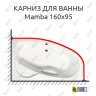 Карниз для ванны Alpen Mamba 160х95 Усиленный 25 мм MrKARNIZ фото 1