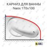 Карниз для ванны Alpen Naos 170х100 Усиленный 25 мм MrKARNIZ фото 1