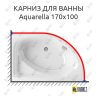 Карниз для ванны Excellent AQUARELLA 170х110 Усиленный 25 мм MrKARNIZ фото 1
