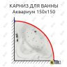 Карниз для ванны Aquatika Аквариум 150х150 Усиленный 25 мм MrKARNIZ фото 1