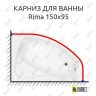 Карниз для ванны Besco Rima 150х95 Усиленный 25 мм MrKARNIZ фото 1