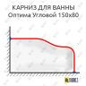 Карниз для ванны Sensea Оптима Угловой 150х80 Усиленный 25 мм MrKARNIZ фото 1