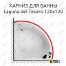 Карниз для ванны Akrilan Laguna del Tesoro 120х120 Усиленный 25 мм MrKARNIZ фото 1