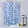 Штора для ванной Circle Light Blue фото 1